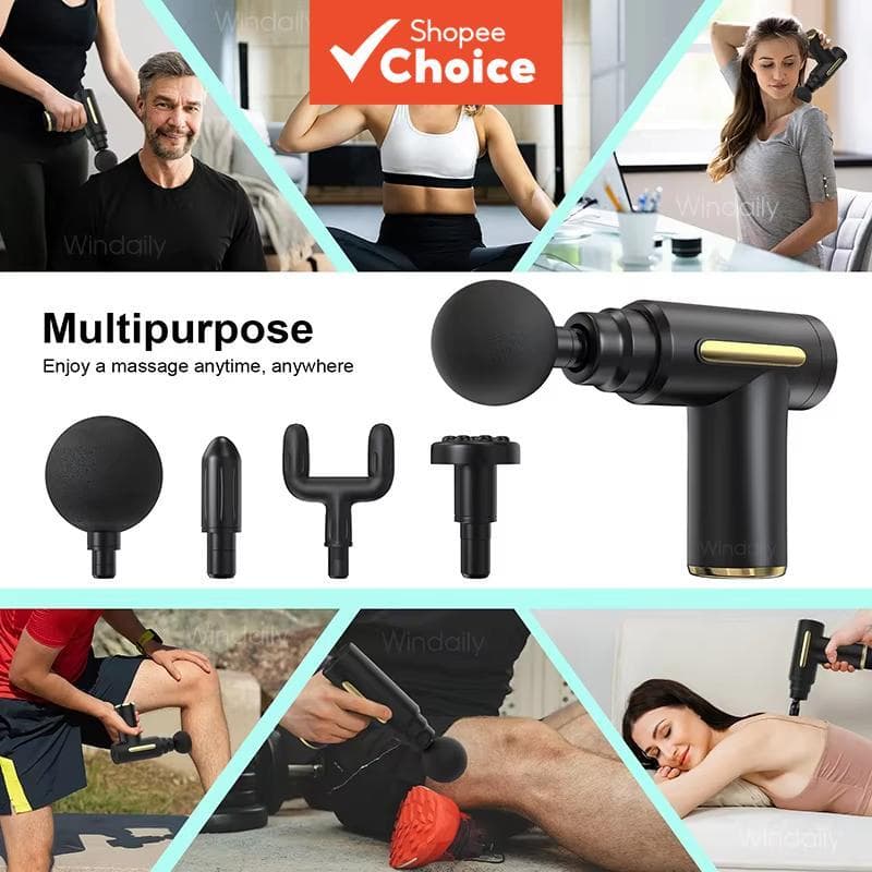 Mini Pistola de Massagem Miofascial Profunda para Relaxamento Muscular, Massageador Corporal Portátil com Percussão e