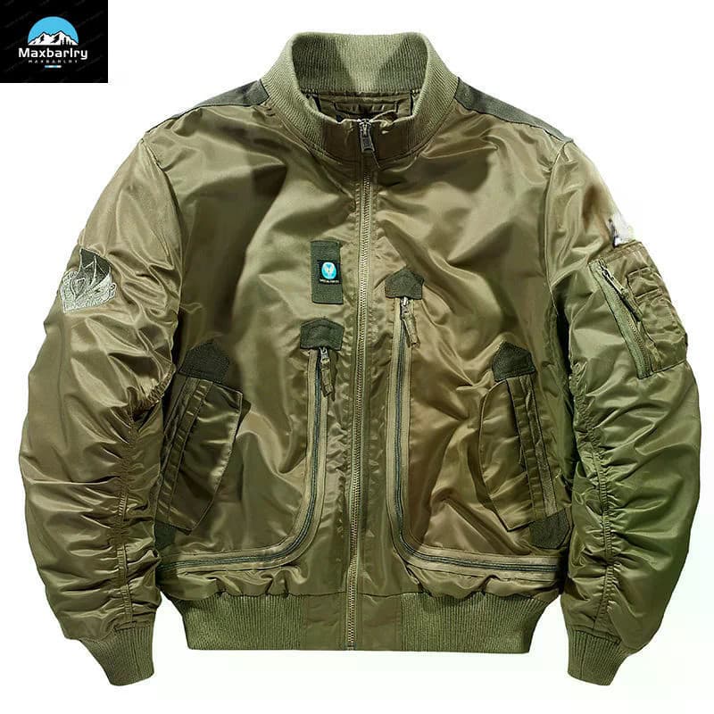 Jaqueta Bomber Funcional Masculina Outono Retrô Oversized Terno De Beisebol Casaco Masculino Curta Confortável Ajuste Re