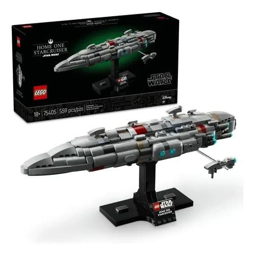 LEGO Star Wars 75405 Home One Nave Rebelde 559 Peças Diorama Espacial para Montar e Exibir