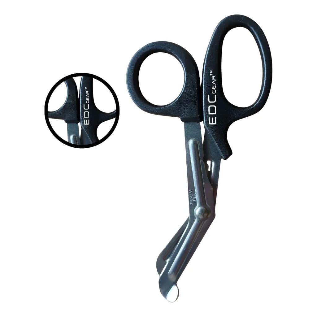 Tesoura de Resgate EDC Gear Ponta Romba Aço Inoxidável, Complemento para Kit de Primeiros Socorros APH Outdoor