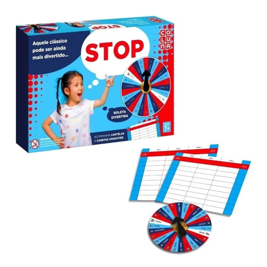 Jogo Stop Clássico Adedonha Em Português Jogo De Mesa Família