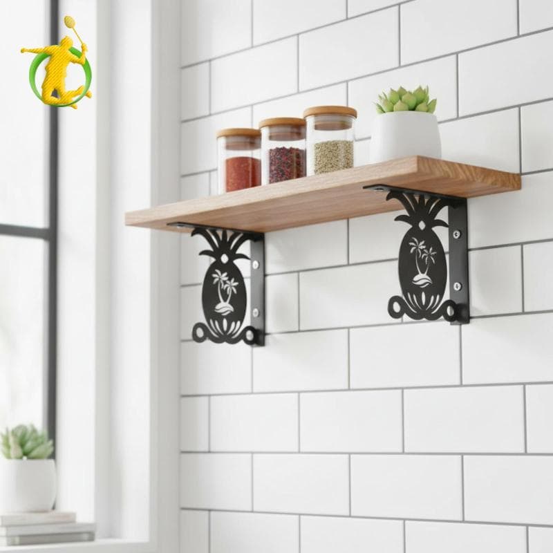 [Asiyy] Suporte De Prateleira De Parede Com Recorte Decorativa Suportes Angulares Resistentes Para Artesãos , Proprietár