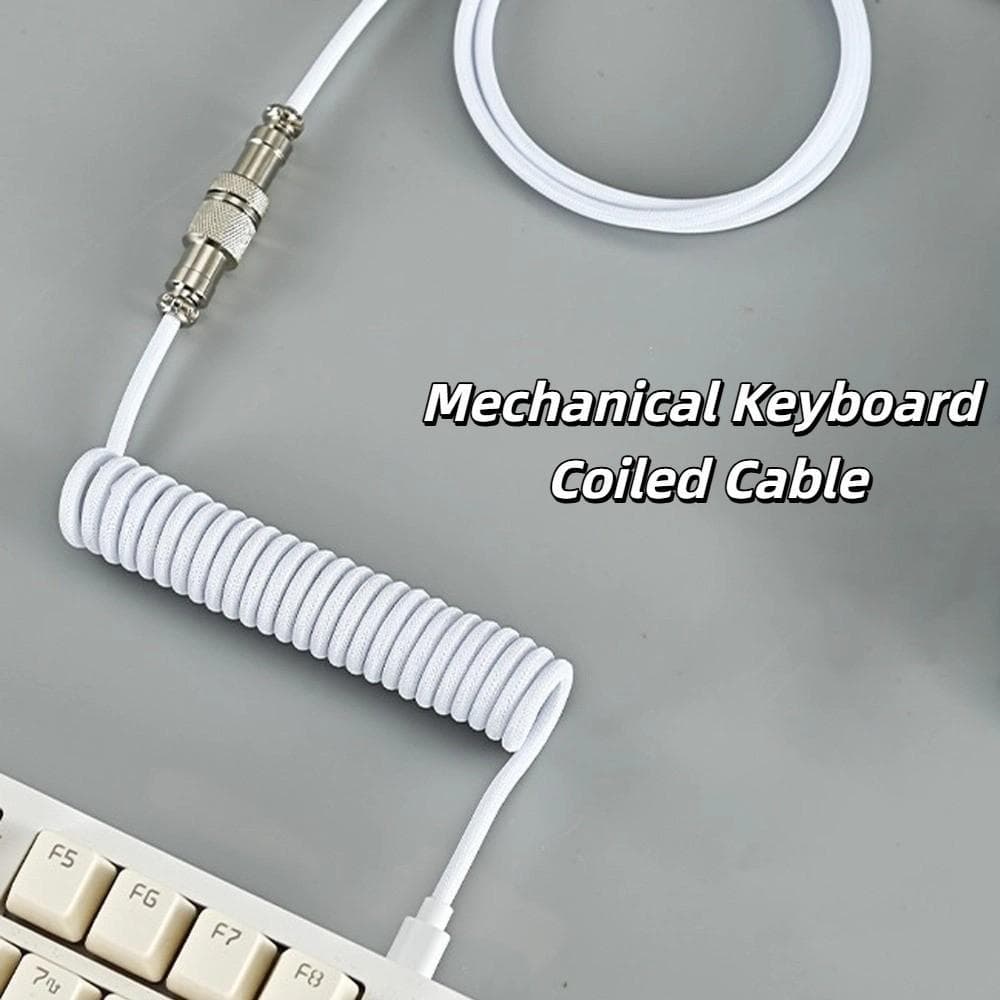 Cabo Enrolado Para Teclado Mecânico ZHDYEB , Porta USB a Tipo C Um