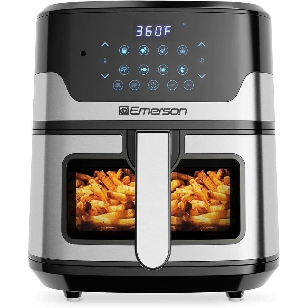 Fritadeira Elétrica Emerson SmartVoice 5.3QT, Mais de 1000 Comandos de Voz, Cozinhador Digital 6 em 1, Design Compacto p