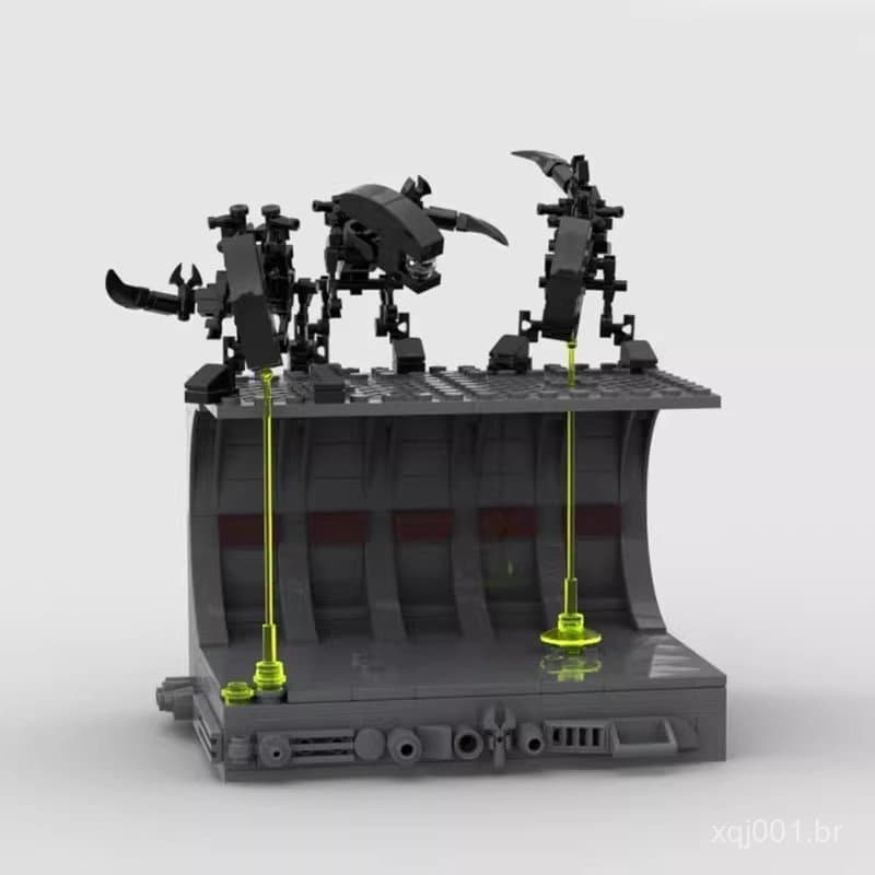 Blocos de montar MOC compatíveis com Lego, presente educativo de blocos de montar 74492, cenário com tema alienígena.