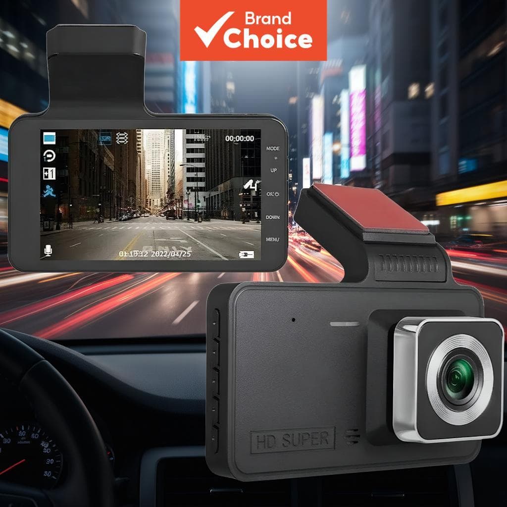 Saimili Dash Cam Frente E Traseira Lente Dupla 1080p Visão Noturna G-sensor Gravador Dvr Para Carro 4 Polegadas