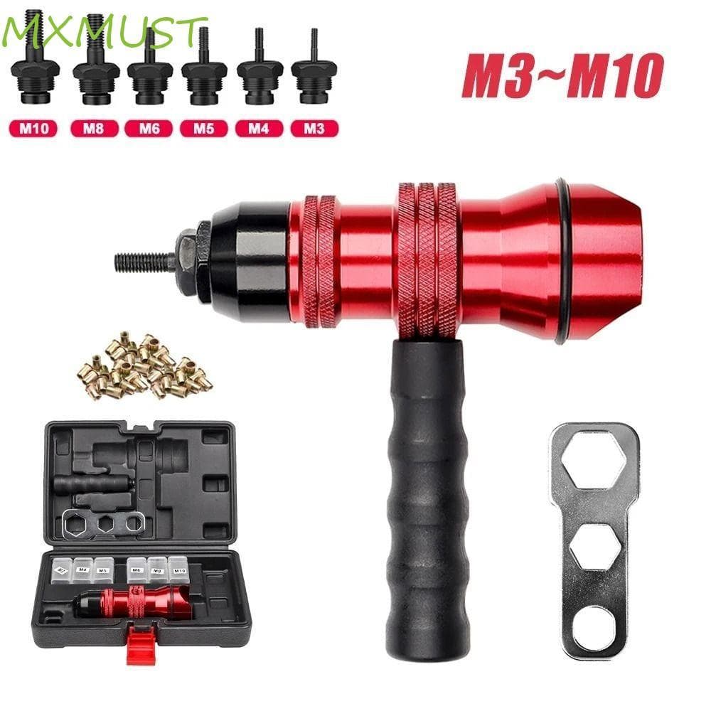 Adaptador De Ferramenta De Porca De Rebite MXMUST , Liga De Alumínio M3 M4 M5 M6 M8 M10 , Caixa De Ferramentas