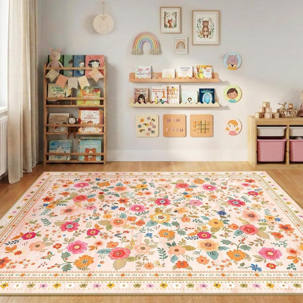 [Novo produto] sala de estar flor antiderrapante tapete areia fina imitação Cashmere macio pele-amigável tapete quarto l