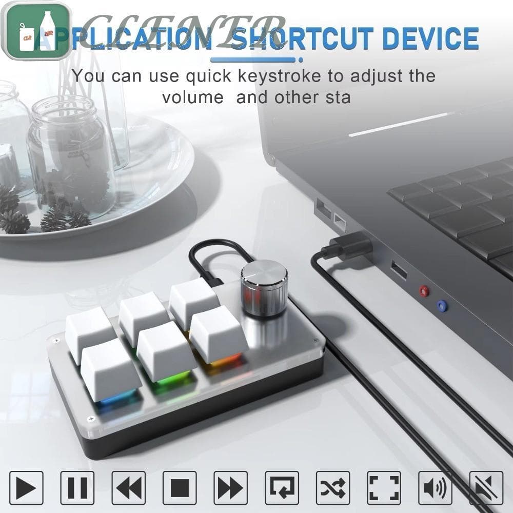 CLEANER Mini Teclado De Programação Personalizado , Teclados Para Jogos Com Fio USB , Mecânico De 1 Botão Hot Swap