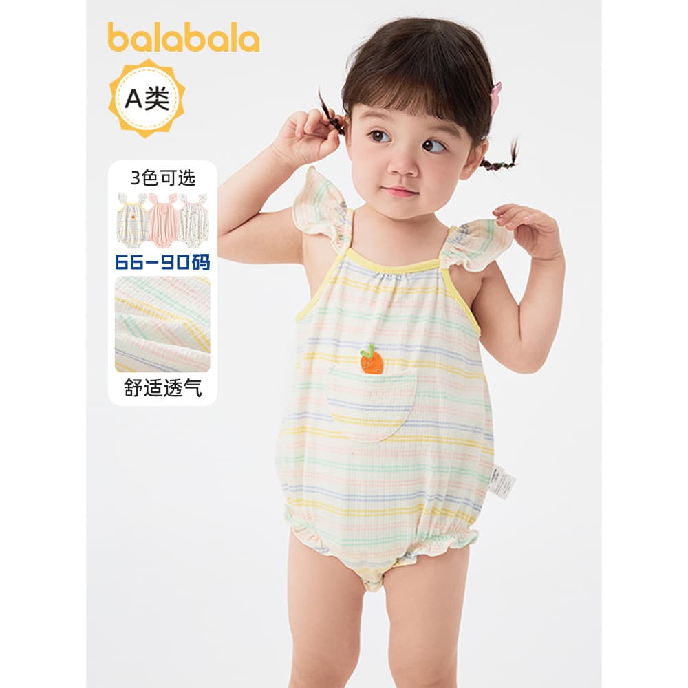 Barbara bebê macacão bebê recém-nascido macacão bebê menina puro algodão Briefs 2026 verão novo estilo roupas infantis