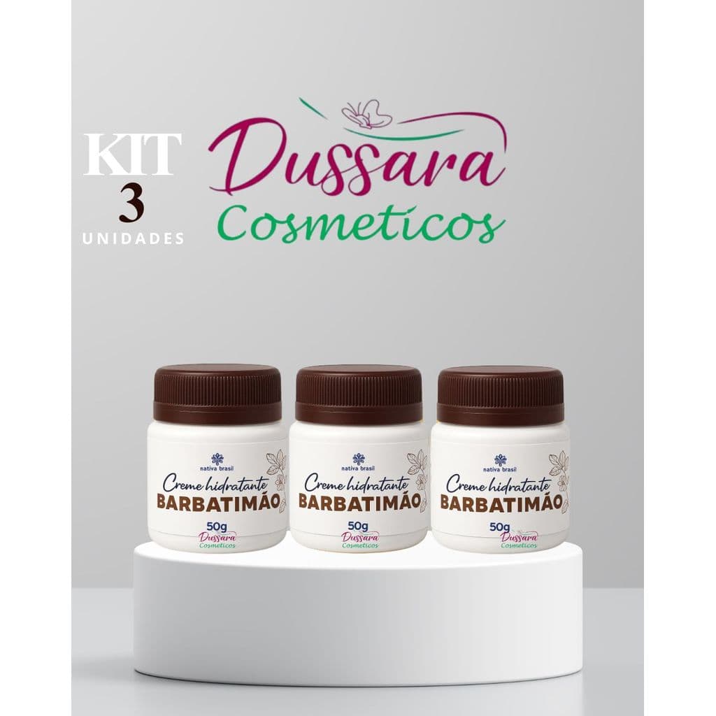 Kit 03Unid creme de Barbatimão 50g Regenera e Restaura a Pele | Cicatrizante e Hidratação Natural