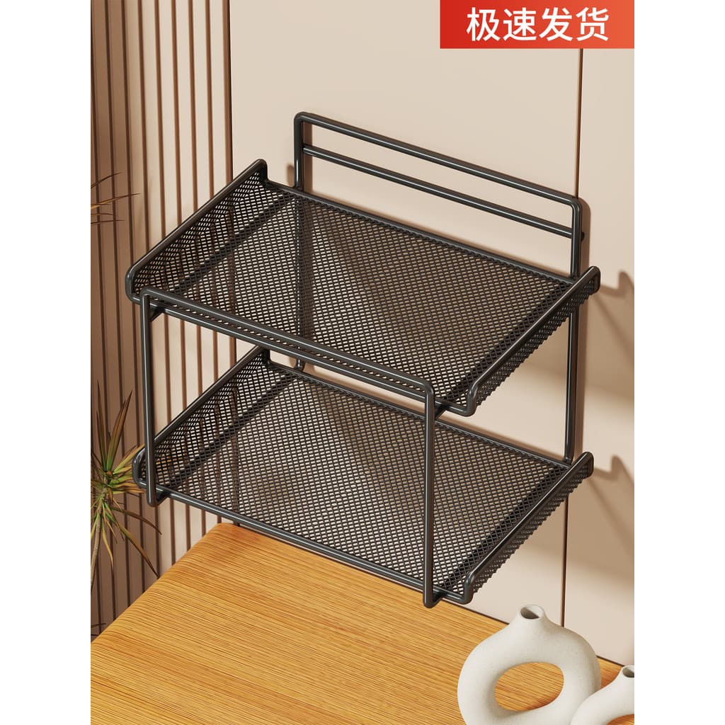 Rack de roteador wi-fi de parede sem perfuração, prateleira de armazenamento de parede, conjunto de suporte de soquete d