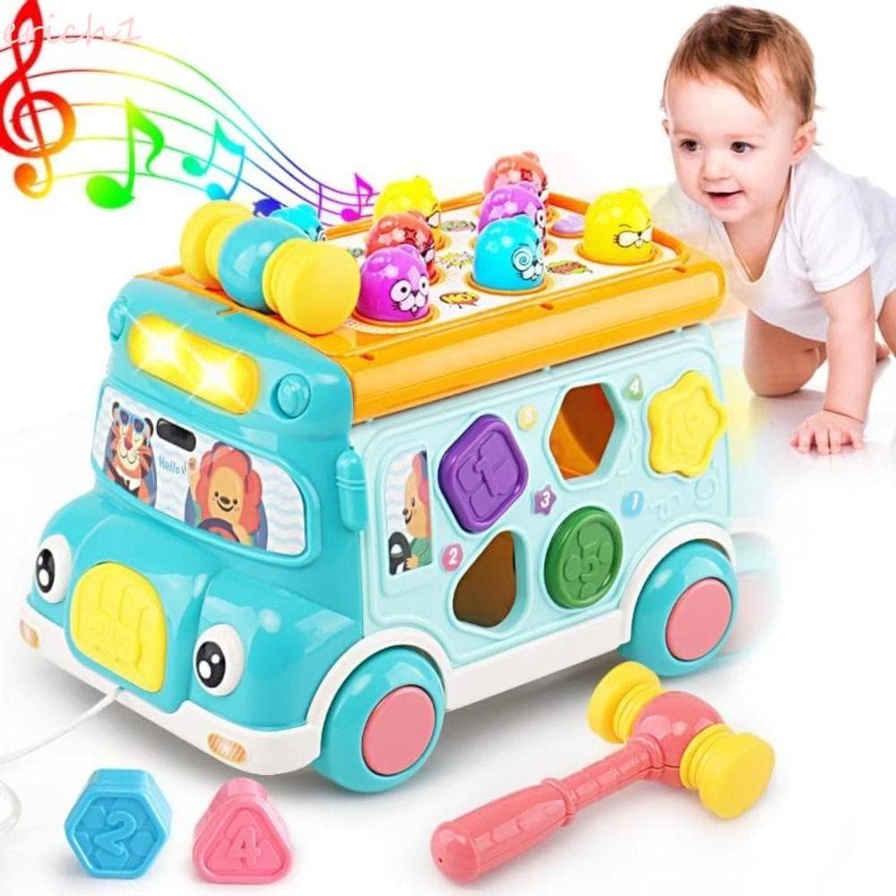 ERICH1 Brinquedos Educativos De Música De Ônibus , Brinquedo De Bebê De Atividade Musical De Plástico Sonoro , Leves Wha