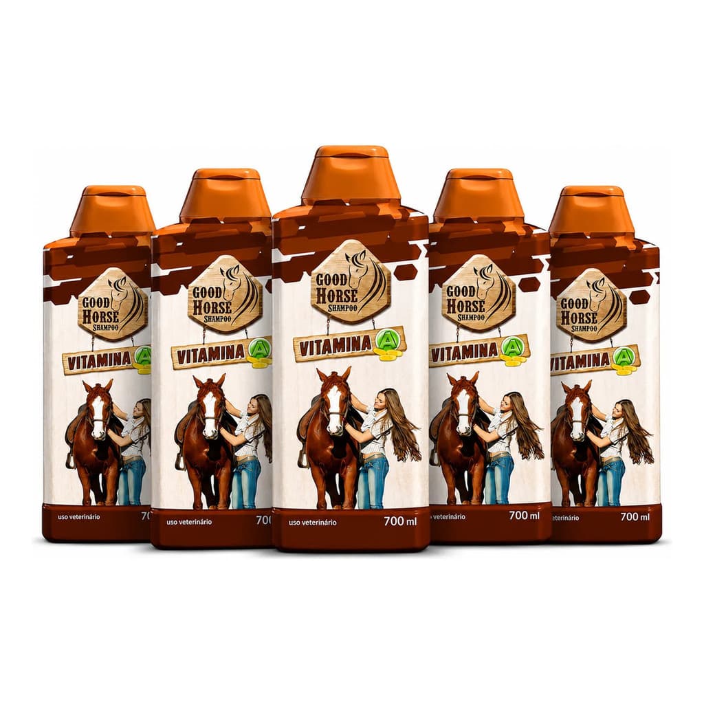 Shampoo Para Cavalo Good Horse Vitamina A 700ml Limpeza Hidr