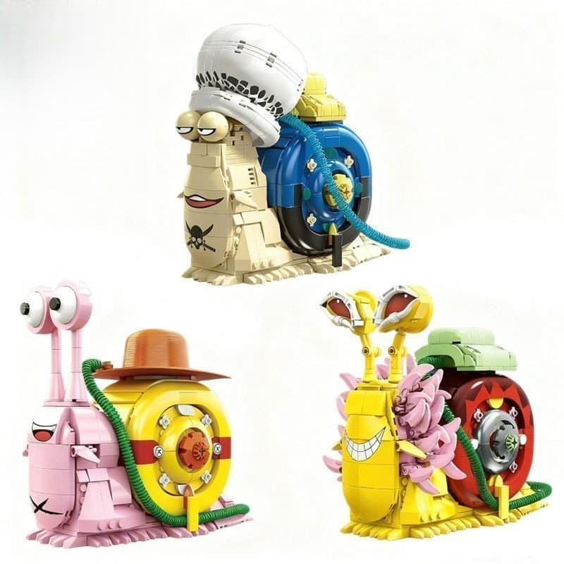 Compatível com Blocos de Montar Lego, Série One Piece, Luffy, Mingge, Luo, Phone Worm, Brinquedos de Montar para Criança