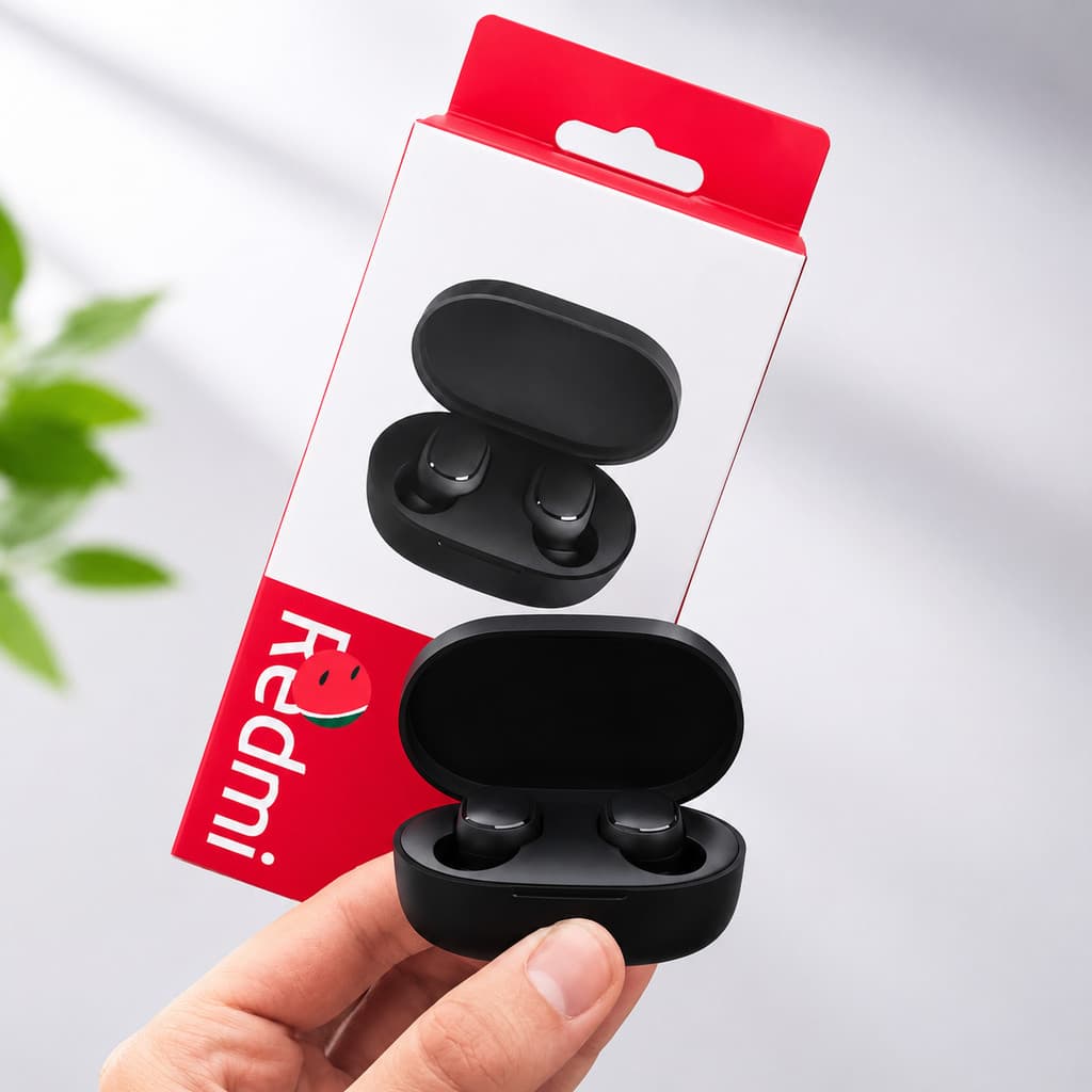 Fones de Ouvido Sem Fio Bluetooth Xiaomi Redmi AirDots Compactos com Estojo Recarregável