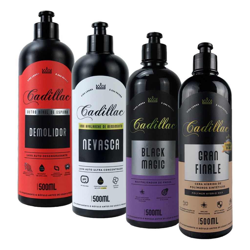 Kit Limpeza Carro Demolidor Nevasca Black Magic Gran Finale Cadillac Produtos Limpeza Automotiva