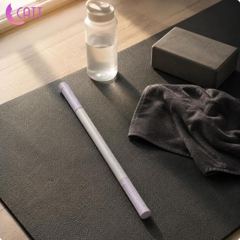 [Dadada2] Rolo De Massagem De Tecidos Profundos Com Extremidades De Aderência Cilindro Muscular Massageador Corporal Par