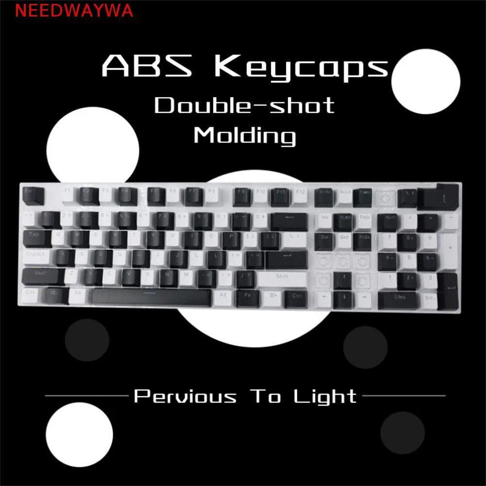 NEEDWAYWA Teclas Mecânicas 104 Peças Teclado Mecânico Universal Injeção OEM 104/108 Coloridas Em Branco