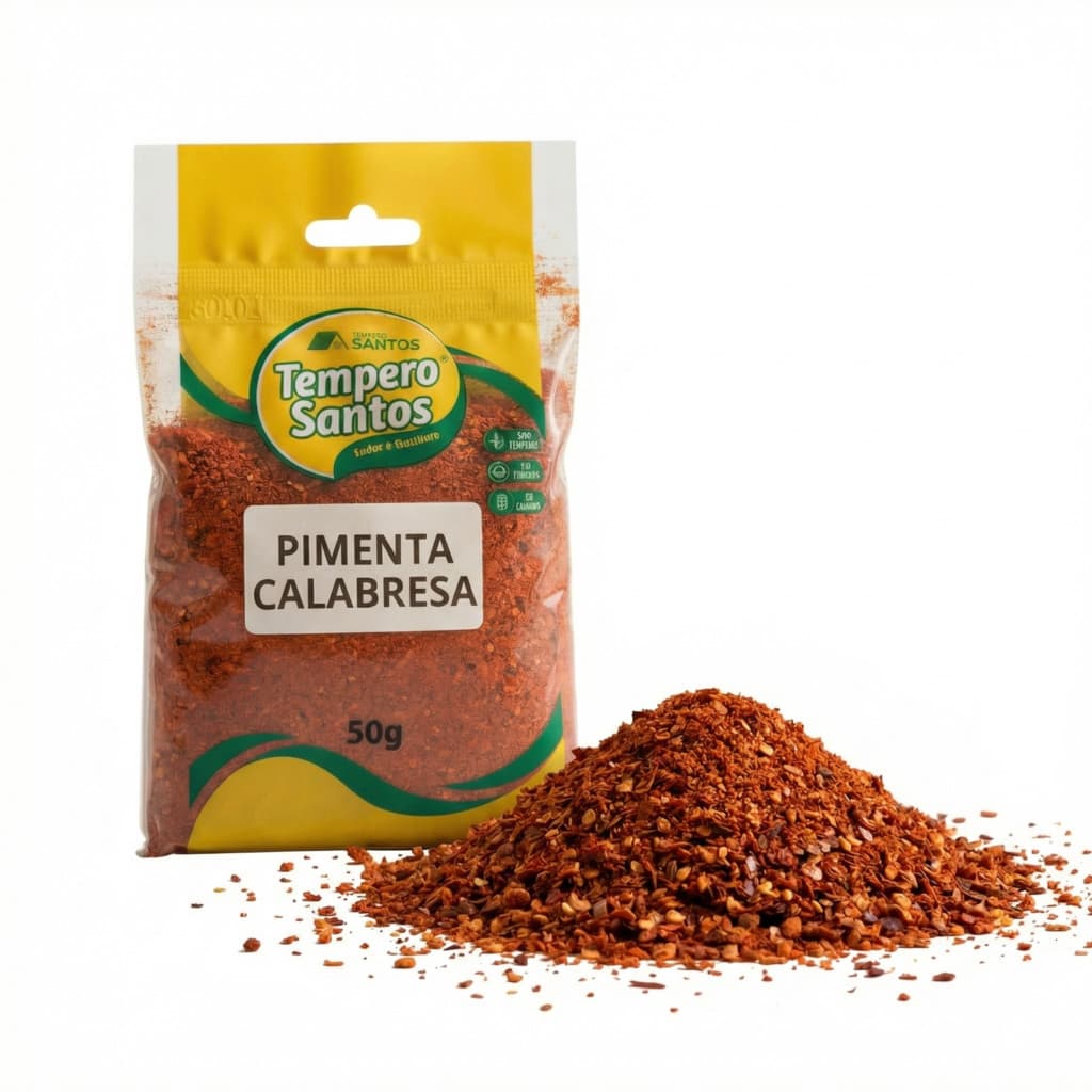 Pimenta Calabresa Em Pó Pura Forte | Tempero Para Pizzas Massas Molhos 250g / 500g / 1kg - Tempero Santos