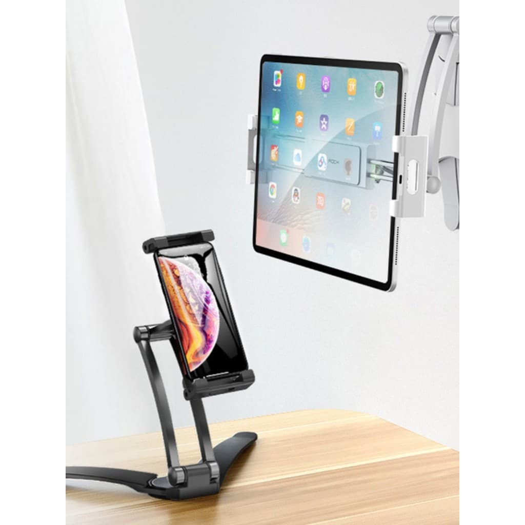 Ipad suporte do telefone móvel Tablet PC parede pendurado prateleira Desktop preguiçoso suporte multifuncional dobrável