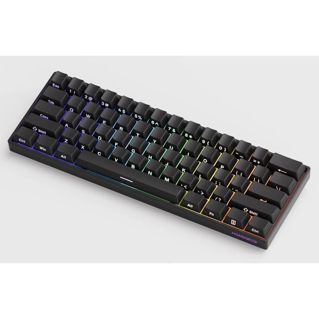    Teclado Mecânico MonsGeek FUN60 PRO com Switch Magnético, Teclado Gamer 60% com Acionamento Rápido 0,01mm, Teclado Pe