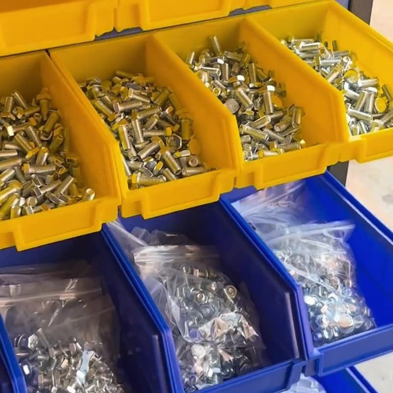 Caixa de armazenamento de peças grossas, caixa de peças diagonais, ferramentas de Hardware, caixa de rotatividade, paraf