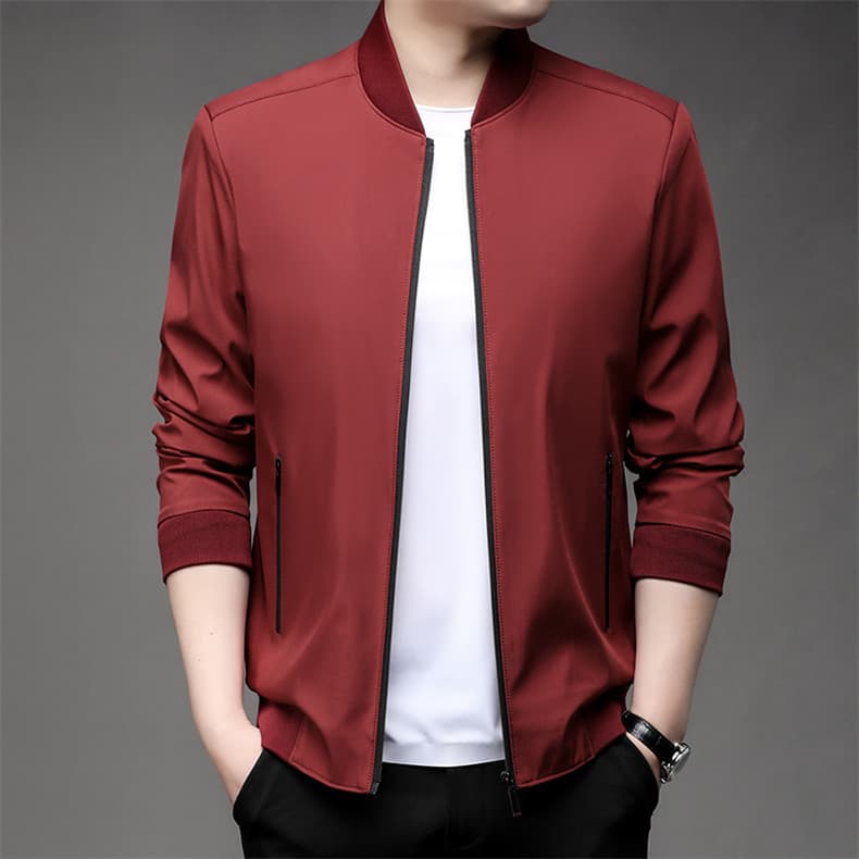 Jaqueta de meia-idade outono roupas masculinas jaqueta de negócios pequeno pai masculino de manga comprida jaqueta de co