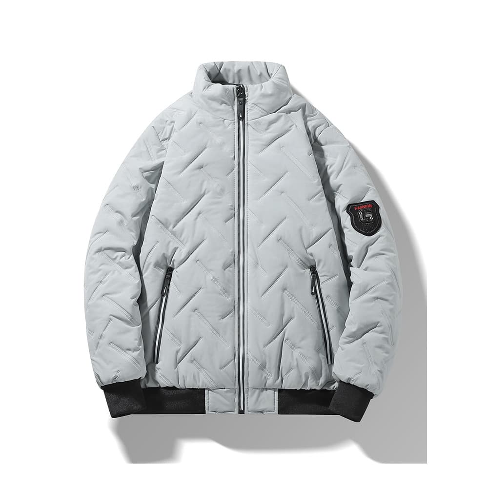 Jaqueta acolchoada masculina forro engrossado jaqueta outono inverno quente acolchoado jaqueta masculina moda All-Match 