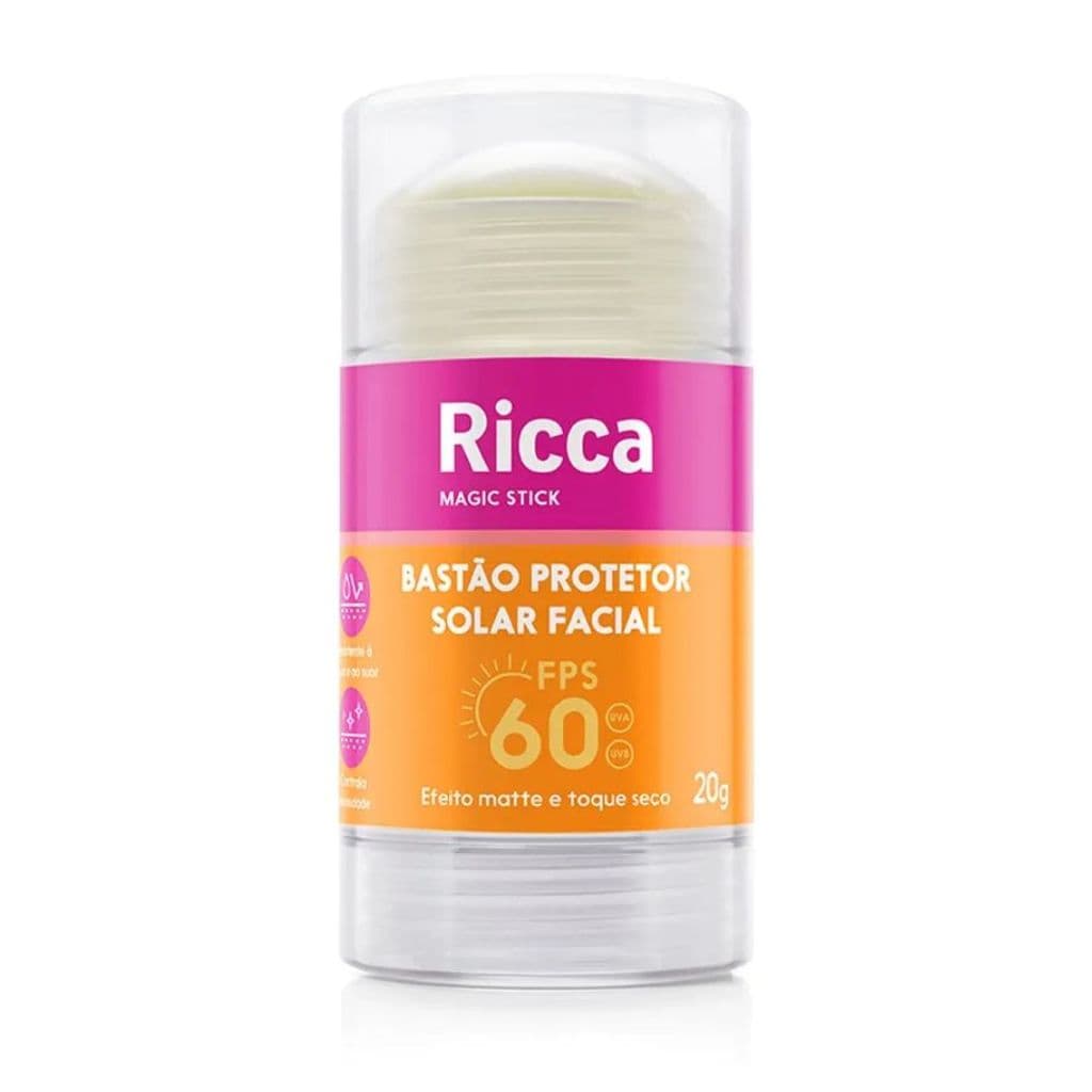 Bastão Protetor Solar FPS60 Ricca Proteção Solar para Rosto e Corpo com Toque Seco e Alta Proteção