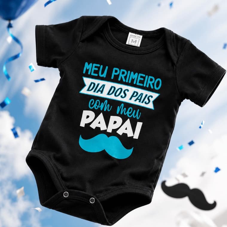 Body bebe tematico dia dos pais, roupa infantil de mesversário para recem nascidos, menino e menina. 100% algodão