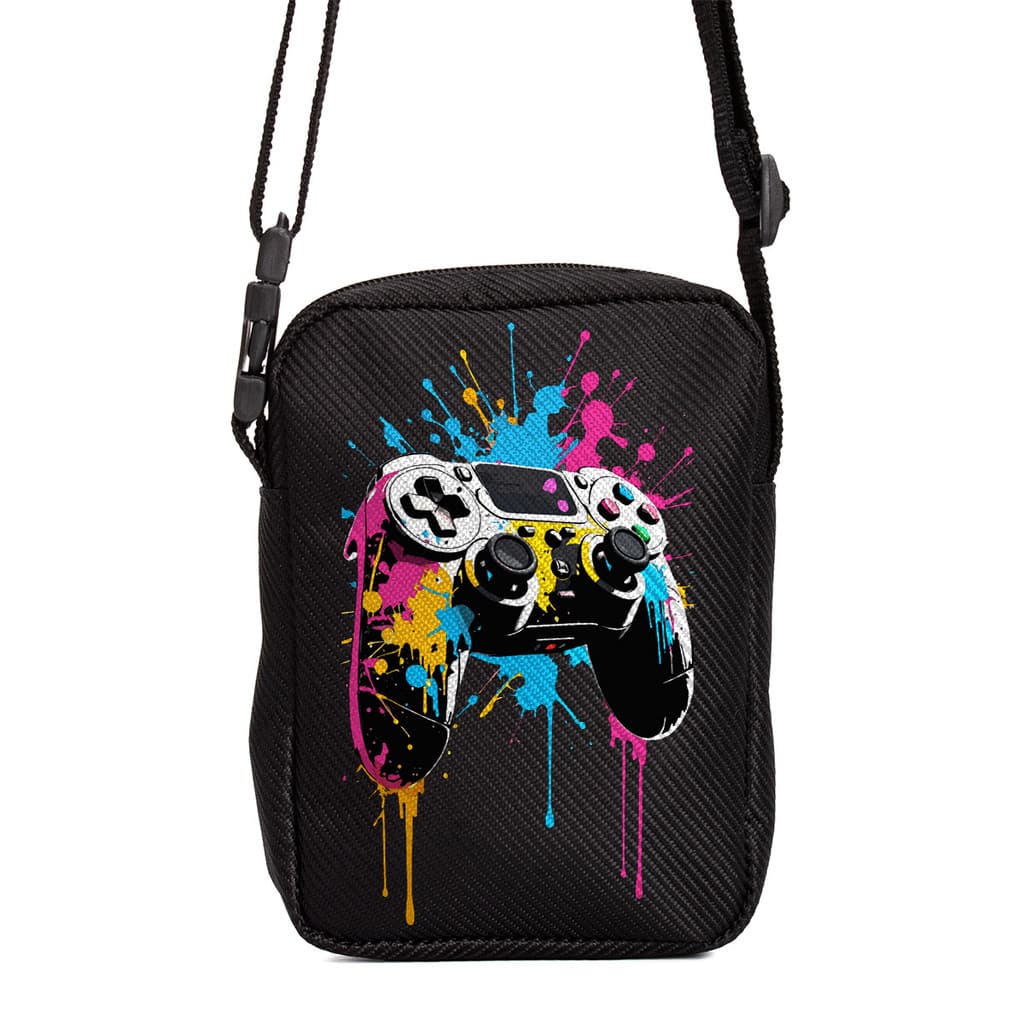 Shoulder Bag Infantil Controle de Videogame Splash Colors