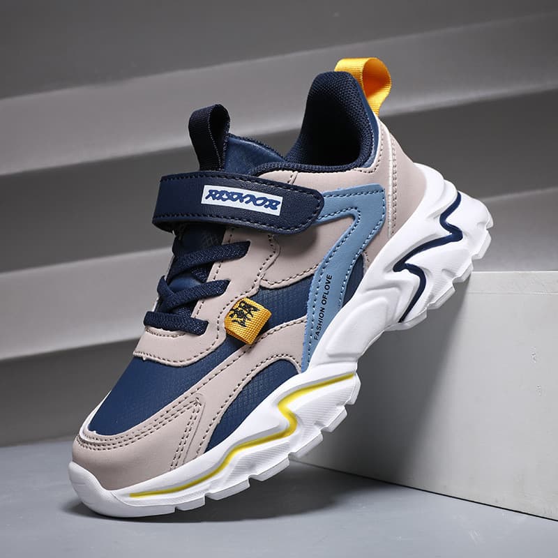 Sapatos de Couro Infantis, Tênis Esportivos para Meninas, Tênis Esportivos Confortáveis e Elegantes para Meninos