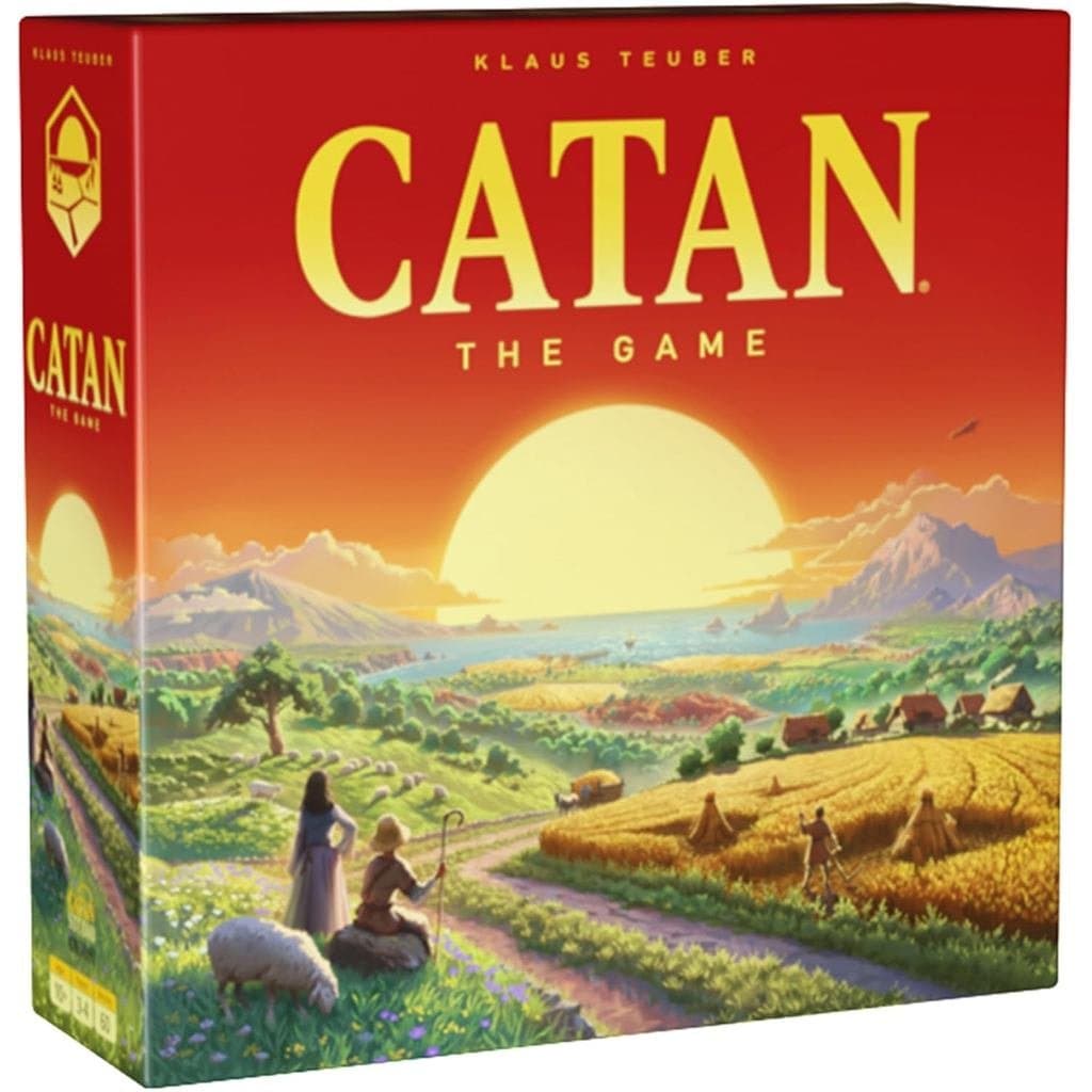 Jogo de Tabuleiro CATAN (6ª Edição) Comércio, Construção e Povoamento no Clássico Jogo de Estratégia para Família, Crian