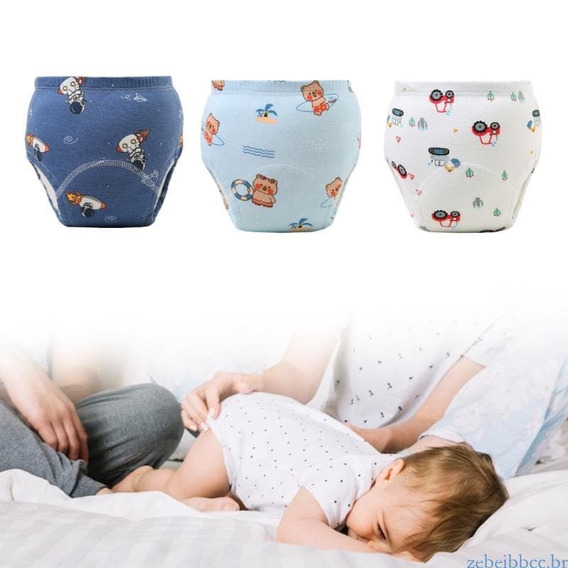 zebeibbcbr Roupa Íntima Para Treinamento Infantil Calças Fraldas À Prova Vazamentos Laváveis