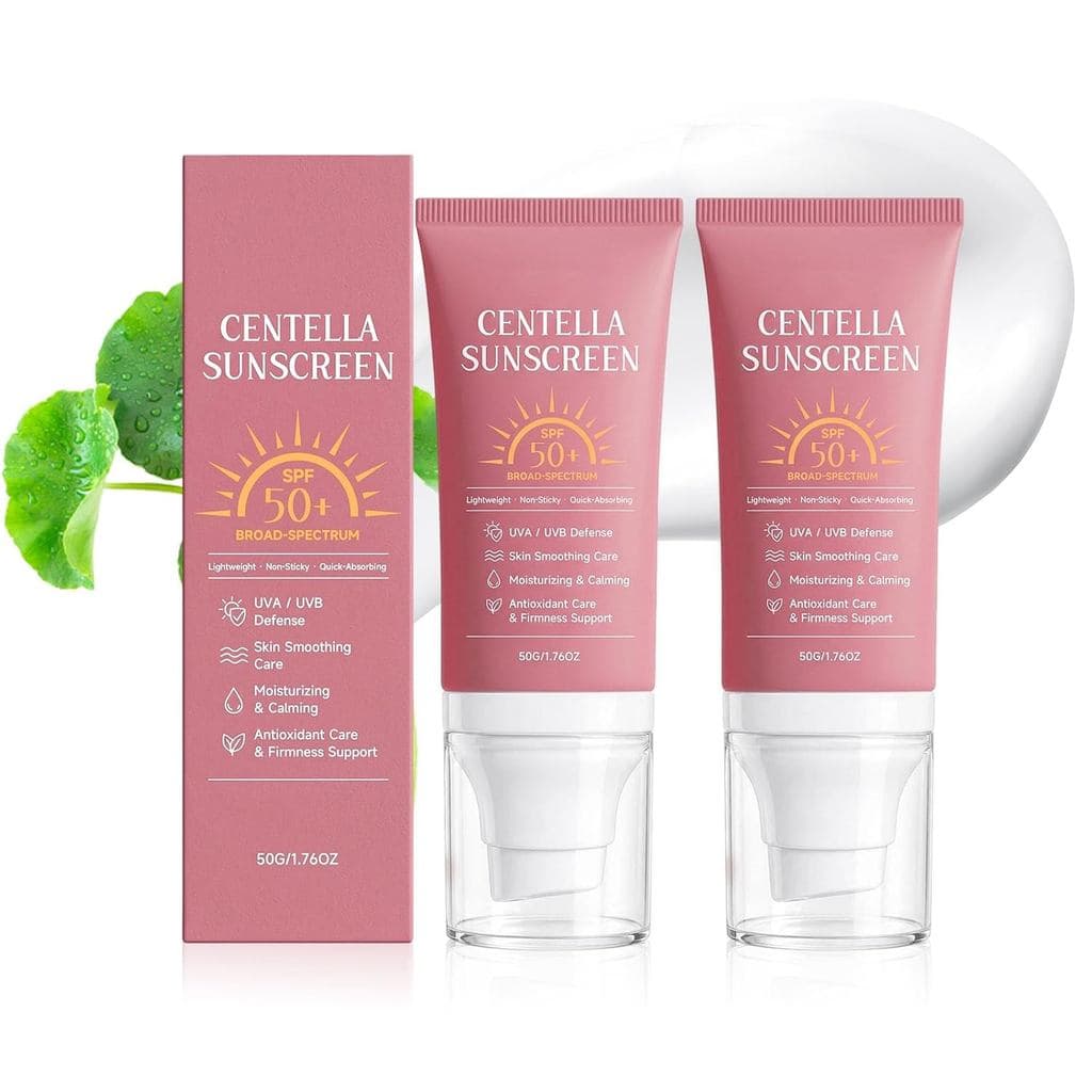 Protetor Solar Centella SPF 50, Protetor Solar Facial Coreano para Pele Sensível, Protetor Solar em Sérum Centella com Á