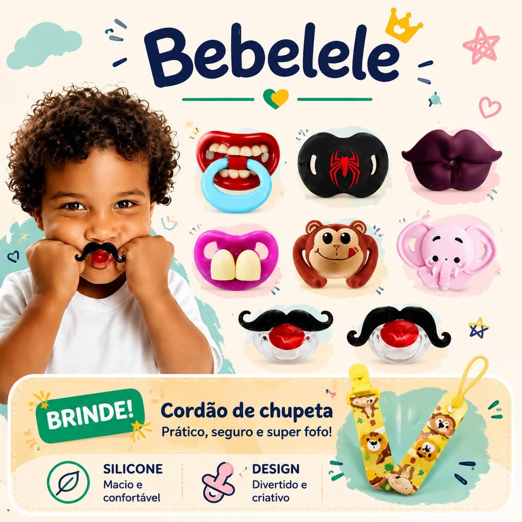 Chupeta para Bebê, Chupeta Personalizada com Design Divertido, Presente de Aniversário SJNY Q6L6 YDXP