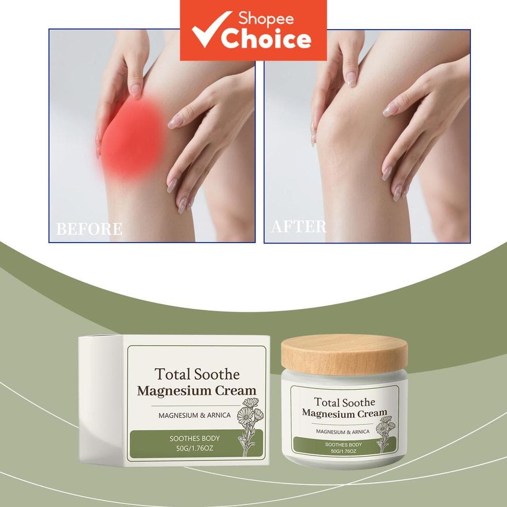 Creme Corporal de Magnésio com Calêndula, Fórmula Hidratante com Alantoína para Pele Seca, Hidratante Diário - 50 g,