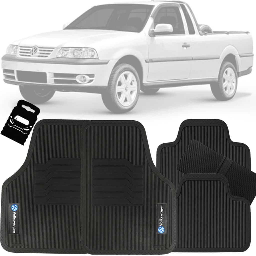 Tapete Automotivo Universal Borracha Saveiro G3 2000 2001 2002 2003 2004 2005