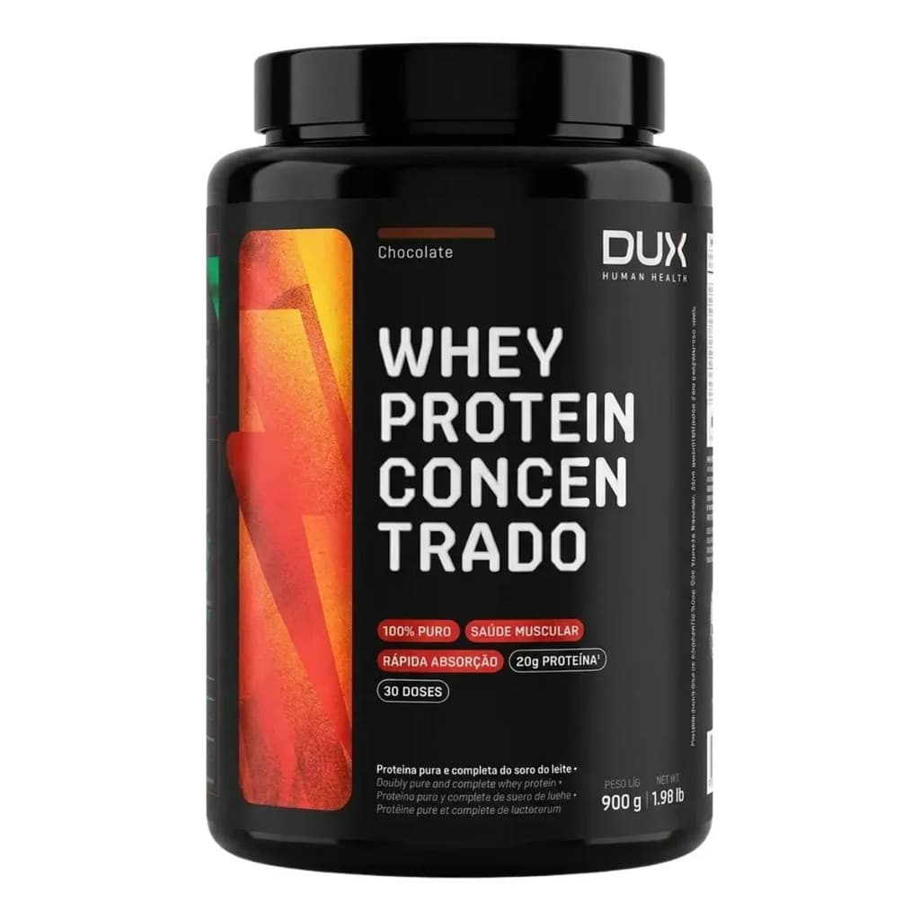 Whey Protein Concentrado Dux Nutrition (900g)sabor Chocolate
