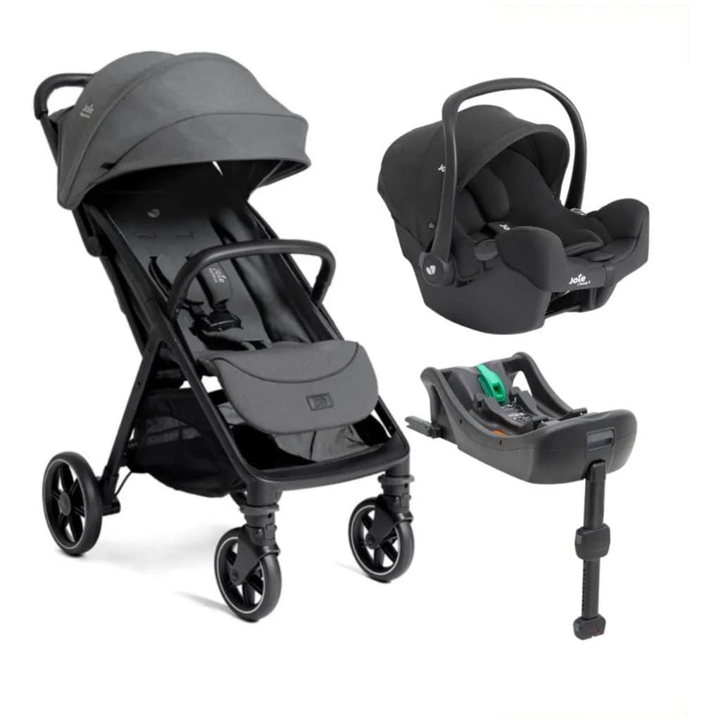 Carrinho de Bebê Parcel LX Ebony + Bebê Conforto Raven + Base I-Snug – Joie MB
