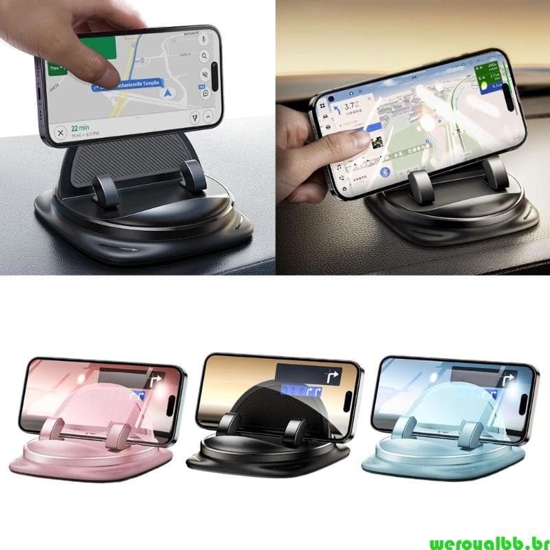 weroyalbb Painel Suporte Do Telefone Carro Atualizado Reutilizável Montagem Almofada Antiderrapante