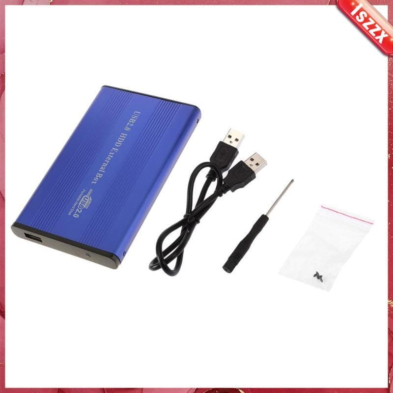 [Lszzx] USB2.0 IDE Externo 2.5 " SSD HDD Gabinete De Disco Rígido Caixa Para Laptop Azul