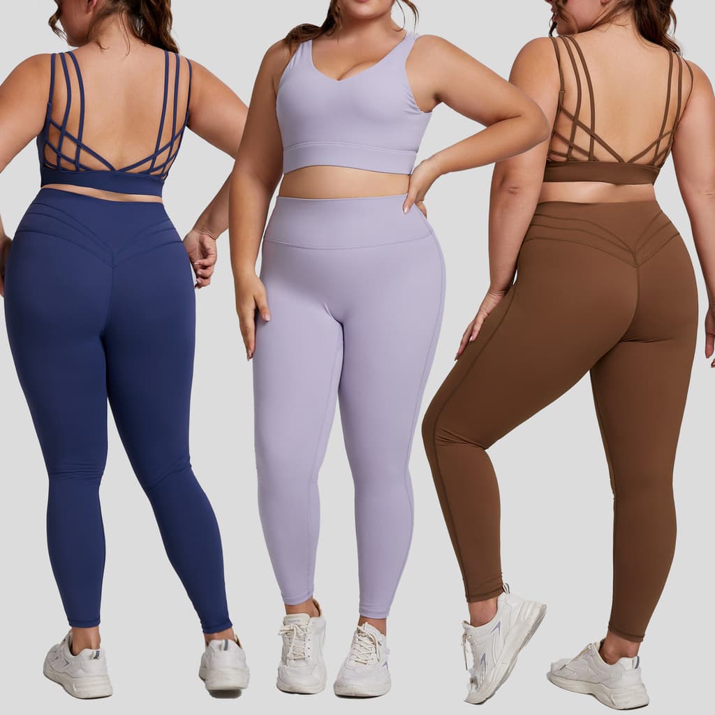 Cross-Border Plus Size de alta elasticidade yoga roupas de Fitness feminino escovado nu roupas de yoga terno correndo à 