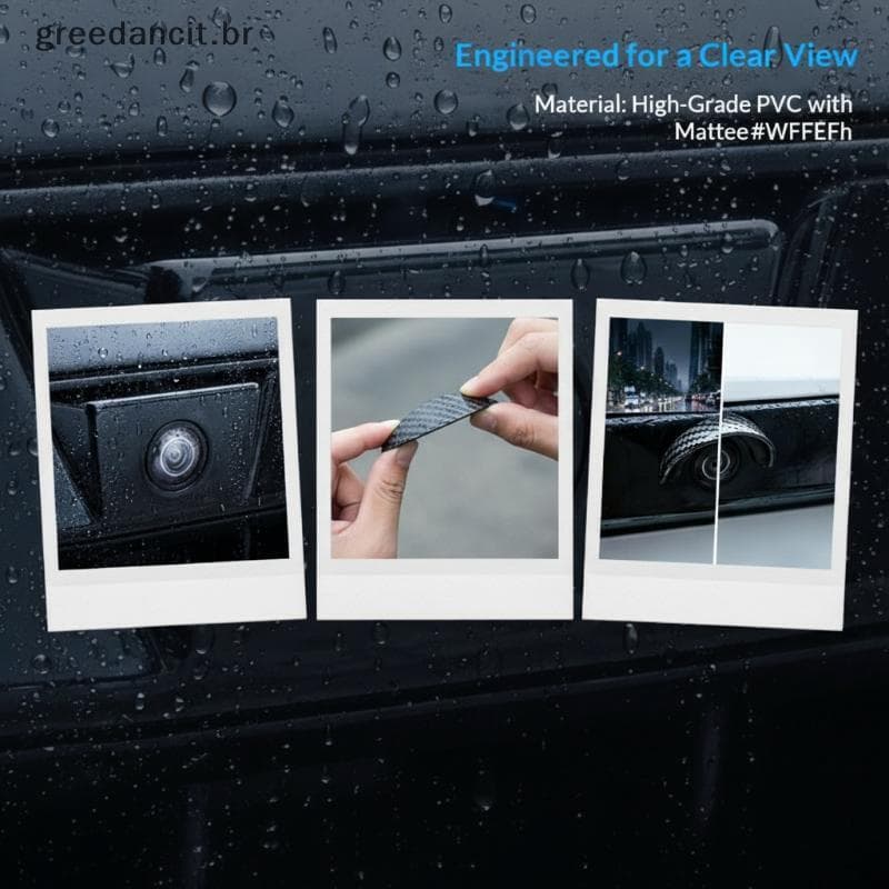 Capa De Viseira De Chuva Para Câmera De Visão Traseira De Carro 1/2/4 Unidades Protetora De PVC À Prova D'água Direção R