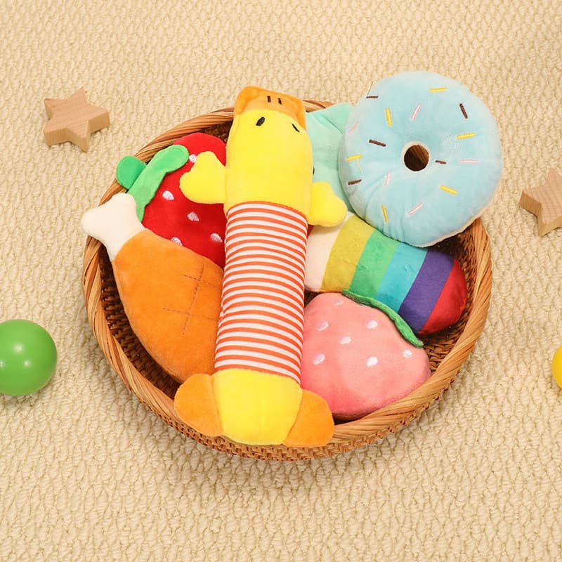 Brinquedos para cães resistente à mordida filhote de cachorro Molar treinamento pet gato Teddy dourado pelúcia brinquedo