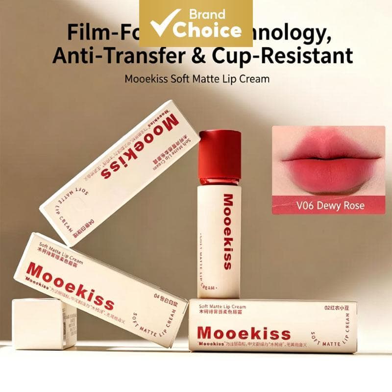 MOOEKISS Batom Líquido em Creme em Pó – Transição de Creme para Pó, Acabamento Matte, Longa Duração, Antitransferência,