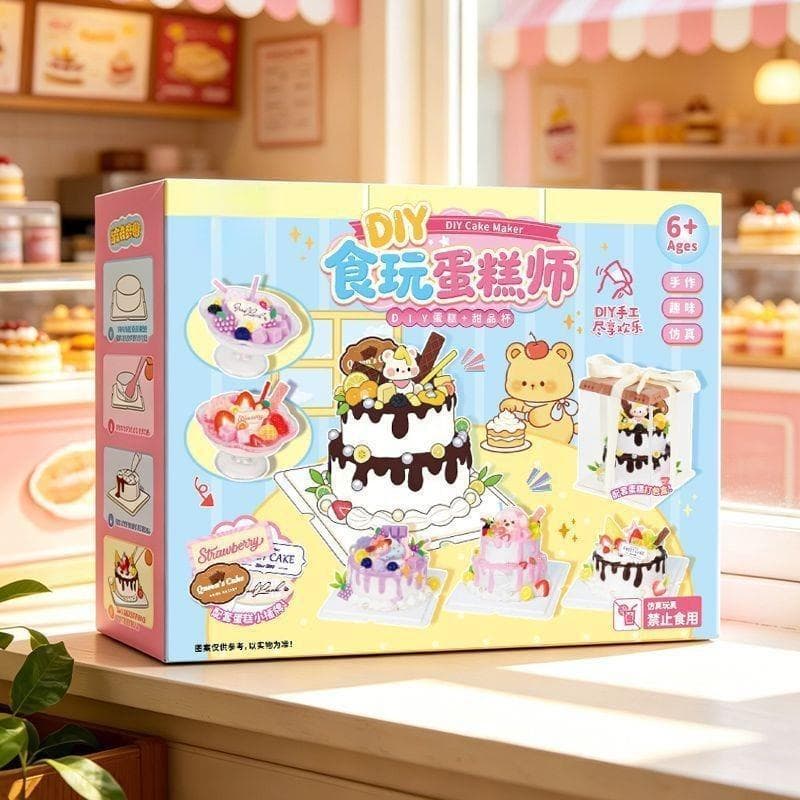 Crianças brinquedos doces brinquedos Cakemaker artesanal diy fazendo brinquedos educativos sobremesa criativo feriado pr