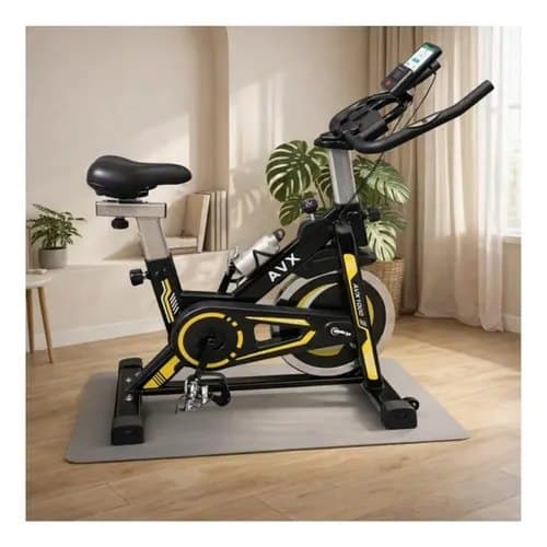 Bicicleta Ergométrica Cardio 120kg Fitness Preto E Amarelo Preto 12v