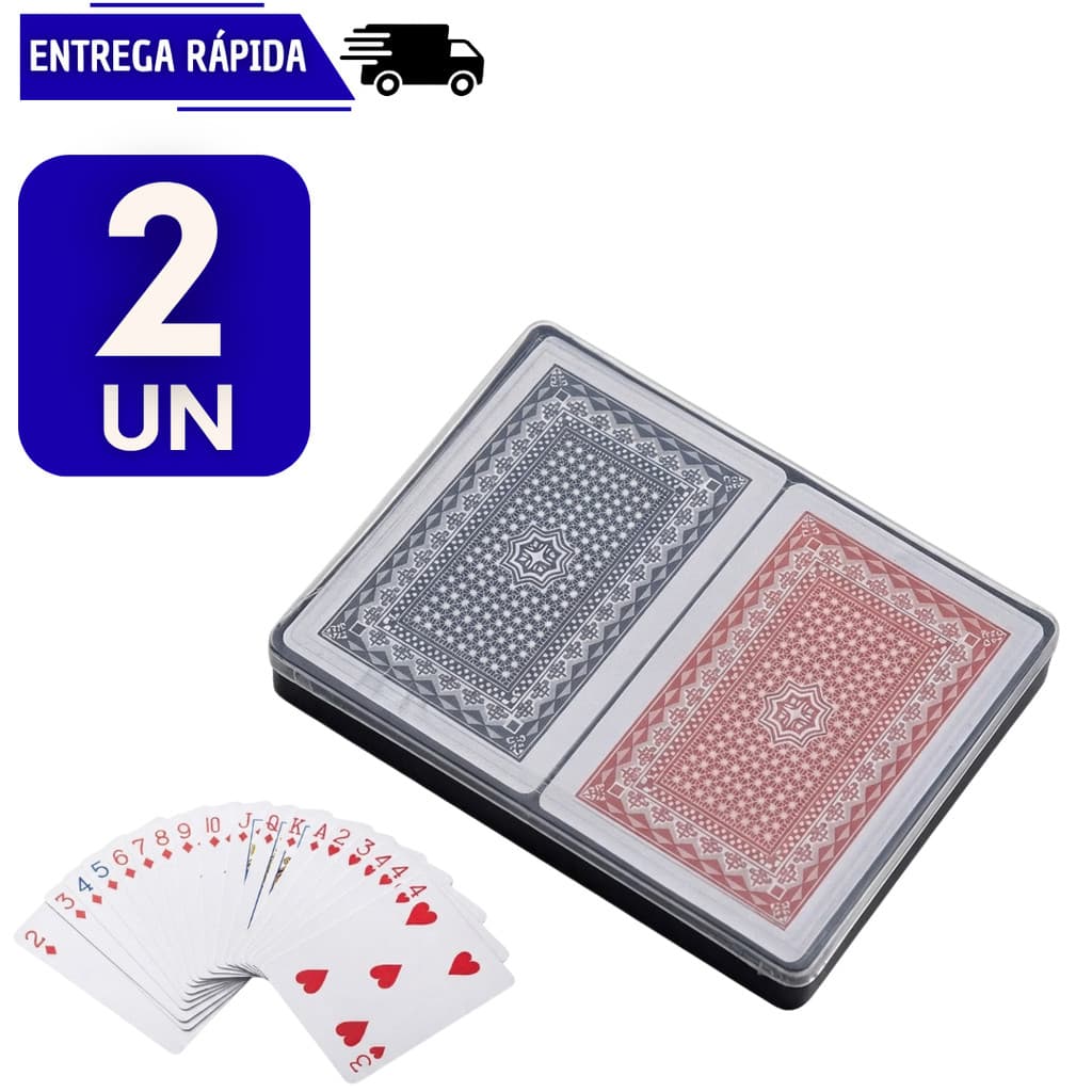 2 Baralho Duplo 54 Cartas Platisco Profissional Poker Jogos Família Amigos Diversão Truco A Prova Da agua Carta Jogo